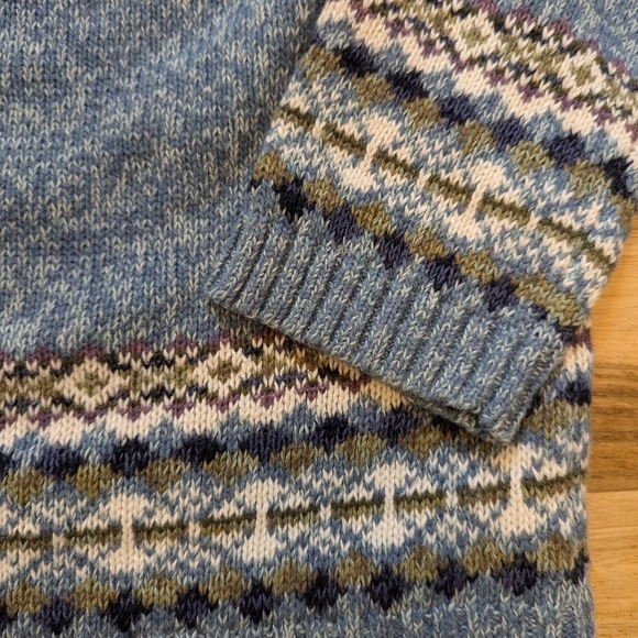 Vintage Fair Isle Holiday Zip -up Sweater - Picture 7 of 8